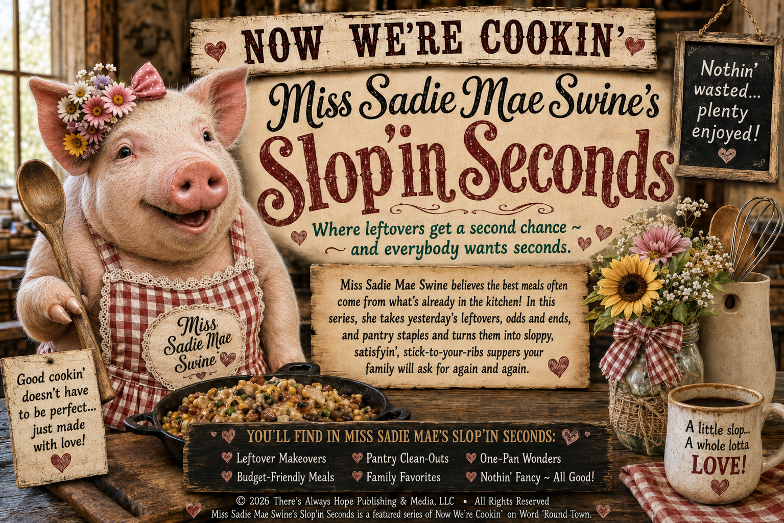 Miss Sadie Mae Swine’s Slop’in Seconds~ Slop-It-Out Chicken Tater Toss
