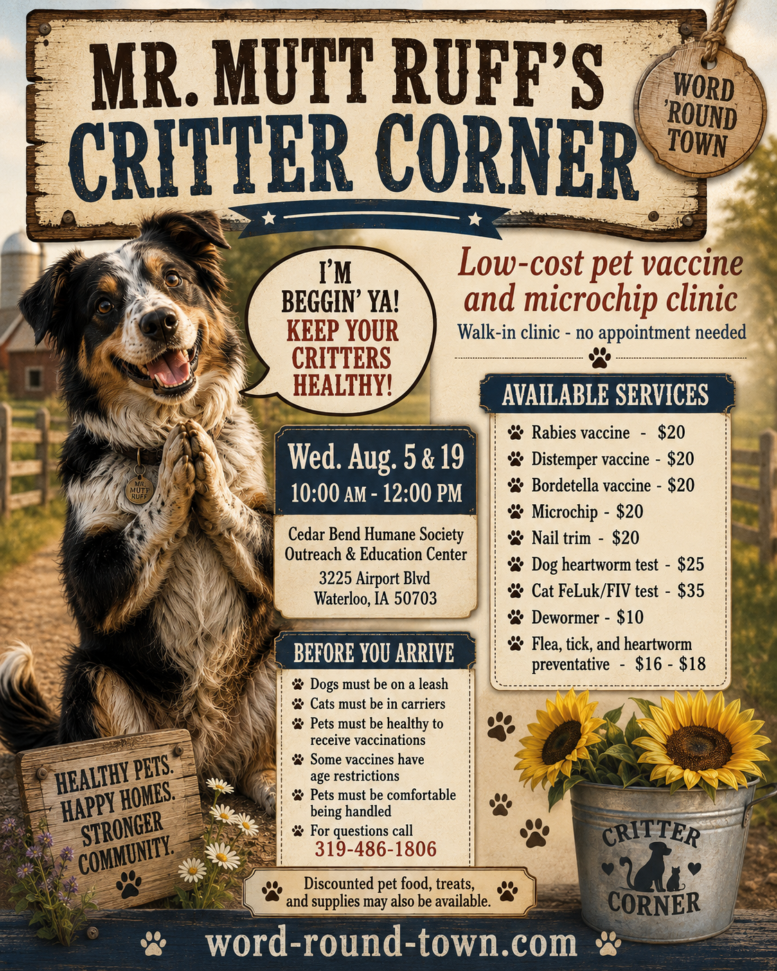 Keep Your Critters Healthy!