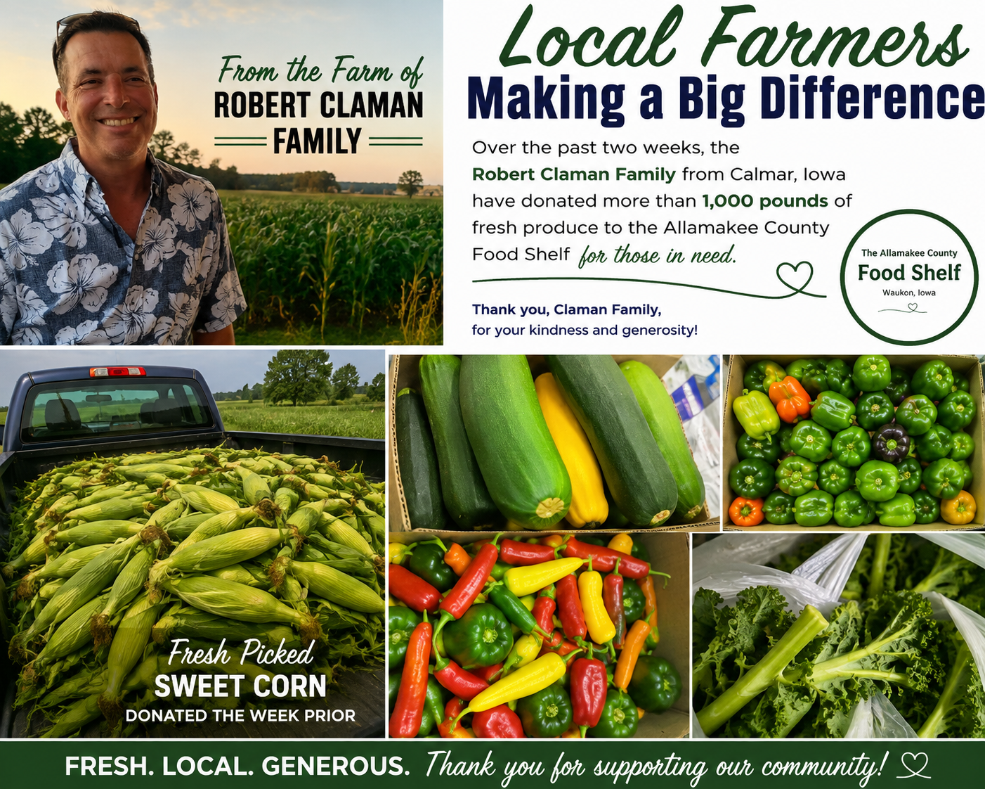 From One Farm to Many Tables: A Harvest of Kindness Reaches Allamakee County